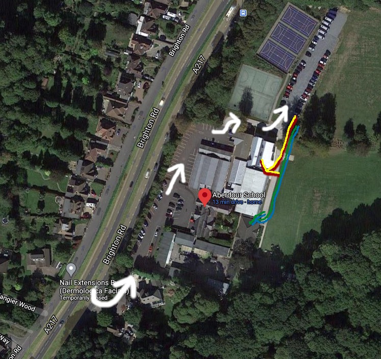 Aberdourh route to Sports Hall